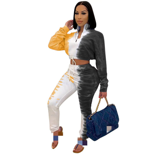 Casual Chic Stretch Sweatshirt Set
