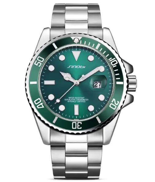 Modern Steel Quartz Timepiece